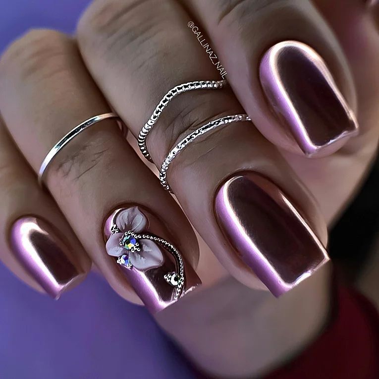Chrome Nails Dark Skin 17 Ideas: Adding Glamour and Elegance to Your Look