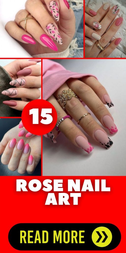 Rose Nail Art 15 Ideas: Enhance Your Manicure with Floral Elegance