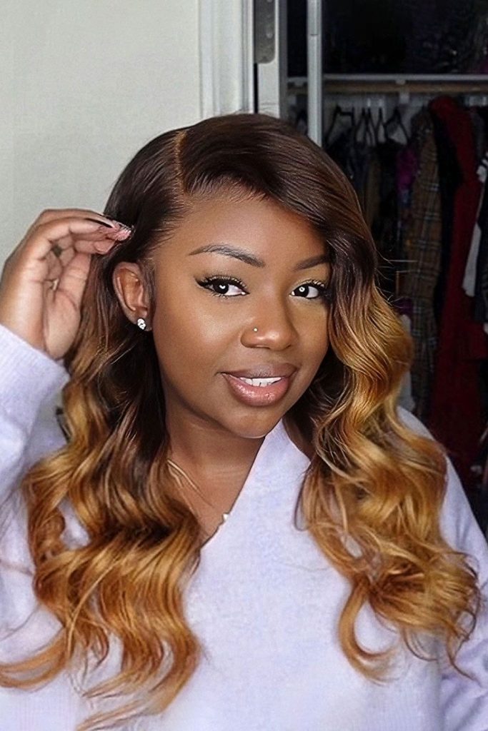 Ombre Hair Color on Dark Skin Women 18 Ideas