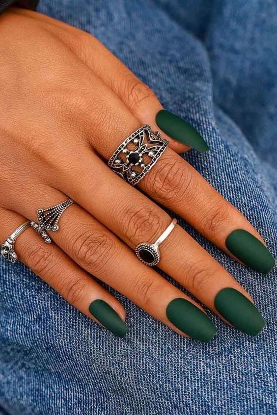 Cool and Calm: Mint Green Nail Designs for Dark Skin Enthusiasts