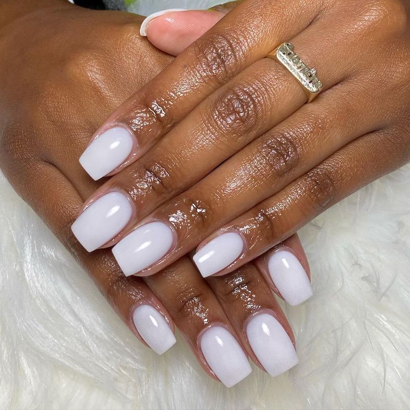 Elevating Elegance: Milky White Nails on Dark Skin - A Fresh Take on Classic Chic