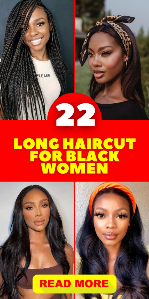 Classic Elegance: Long Haircut Black Women with Natural Hair