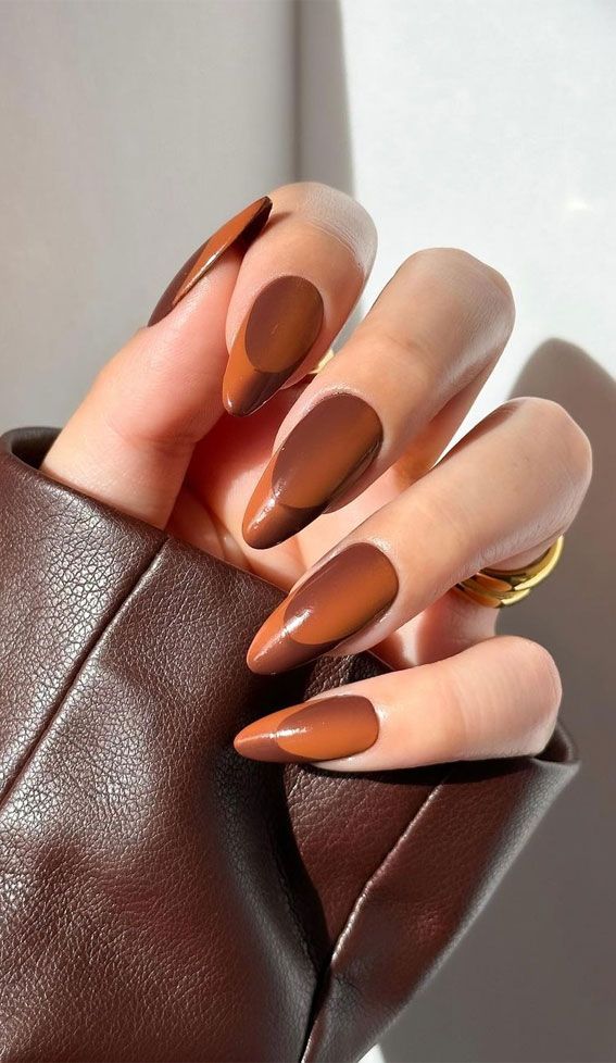 Autumn Inspiration: Cute and Simple Fall Nail Art Designs Featuring Leaves