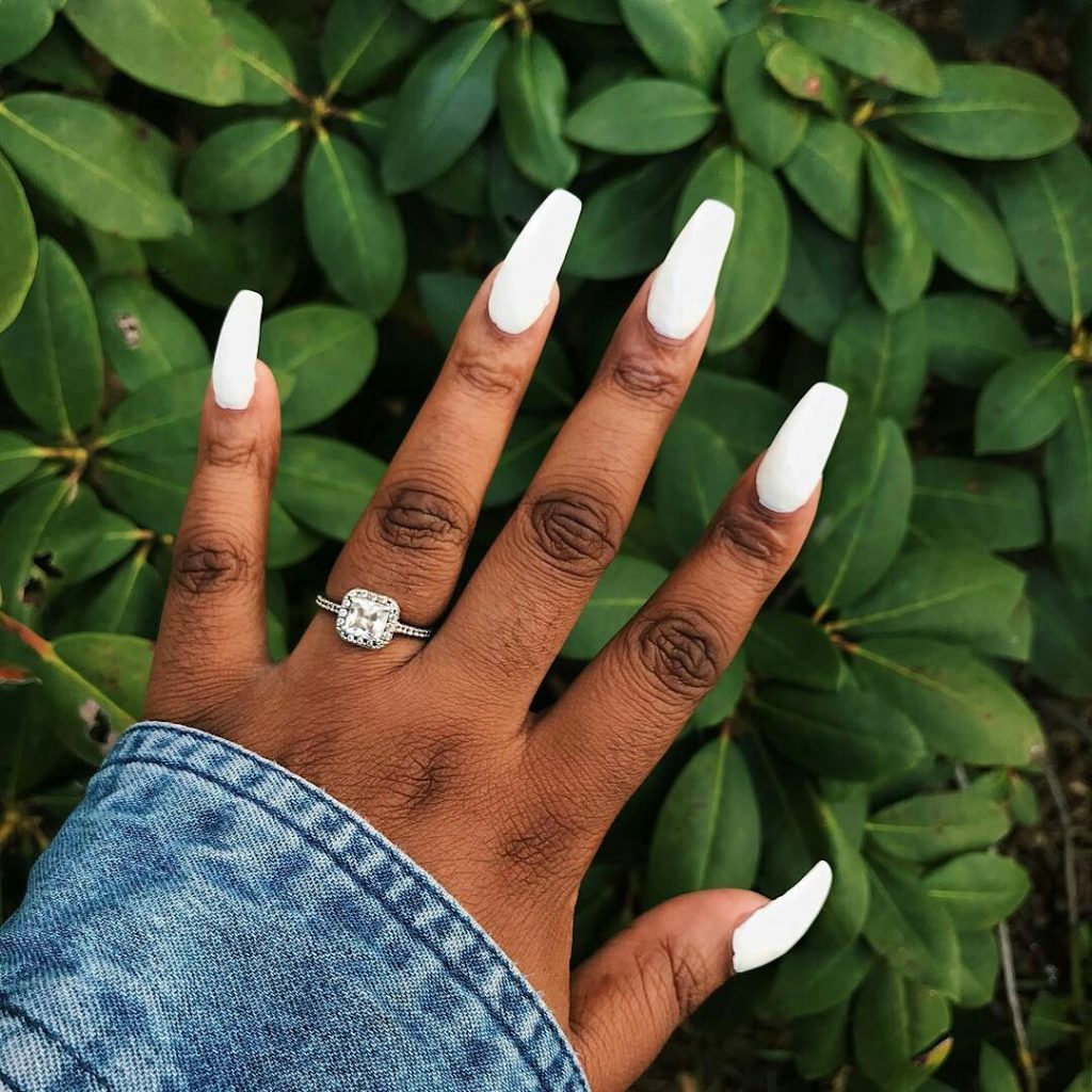 Elevating Elegance: Milky White Nails on Dark Skin - A Fresh Take on Classic Chic