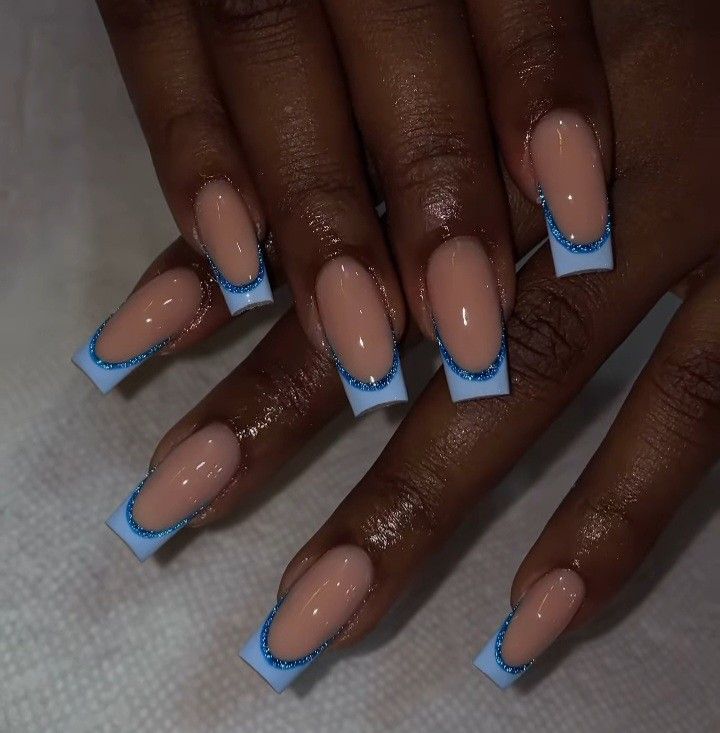 Uniquely Fresh Look with Light Blue Nail Art Ideas: The Perfect Shade for Dark Skin Tones