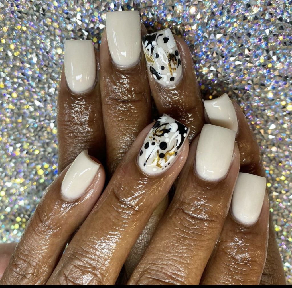 Elevating Elegance: Milky White Nails on Dark Skin - A Fresh Take on Classic Chic