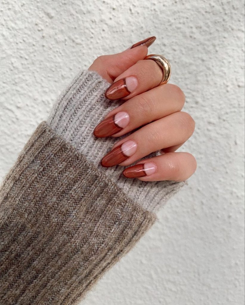 Autumn Inspiration: Cute and Simple Fall Nail Art Designs Featuring Leaves