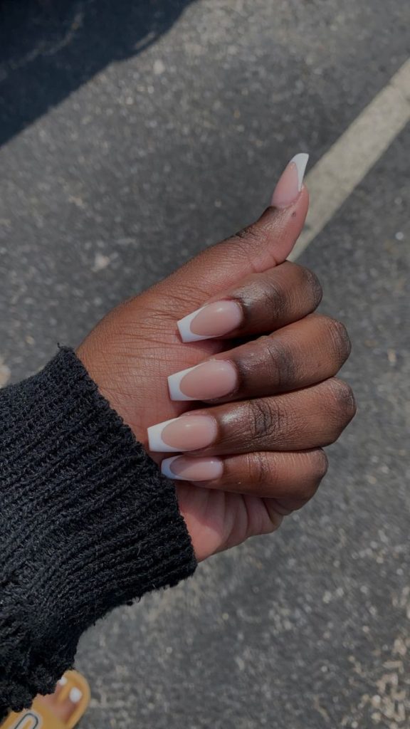 Elevating Elegance: Milky White Nails on Dark Skin - A Fresh Take on Classic Chic