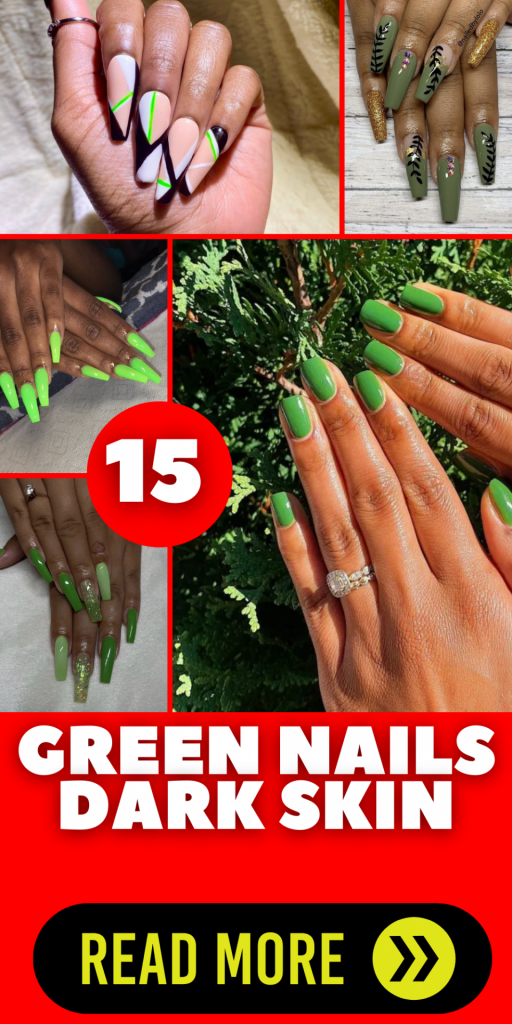 Cool and Calm: Mint Green Nail Designs for Dark Skin Enthusiasts