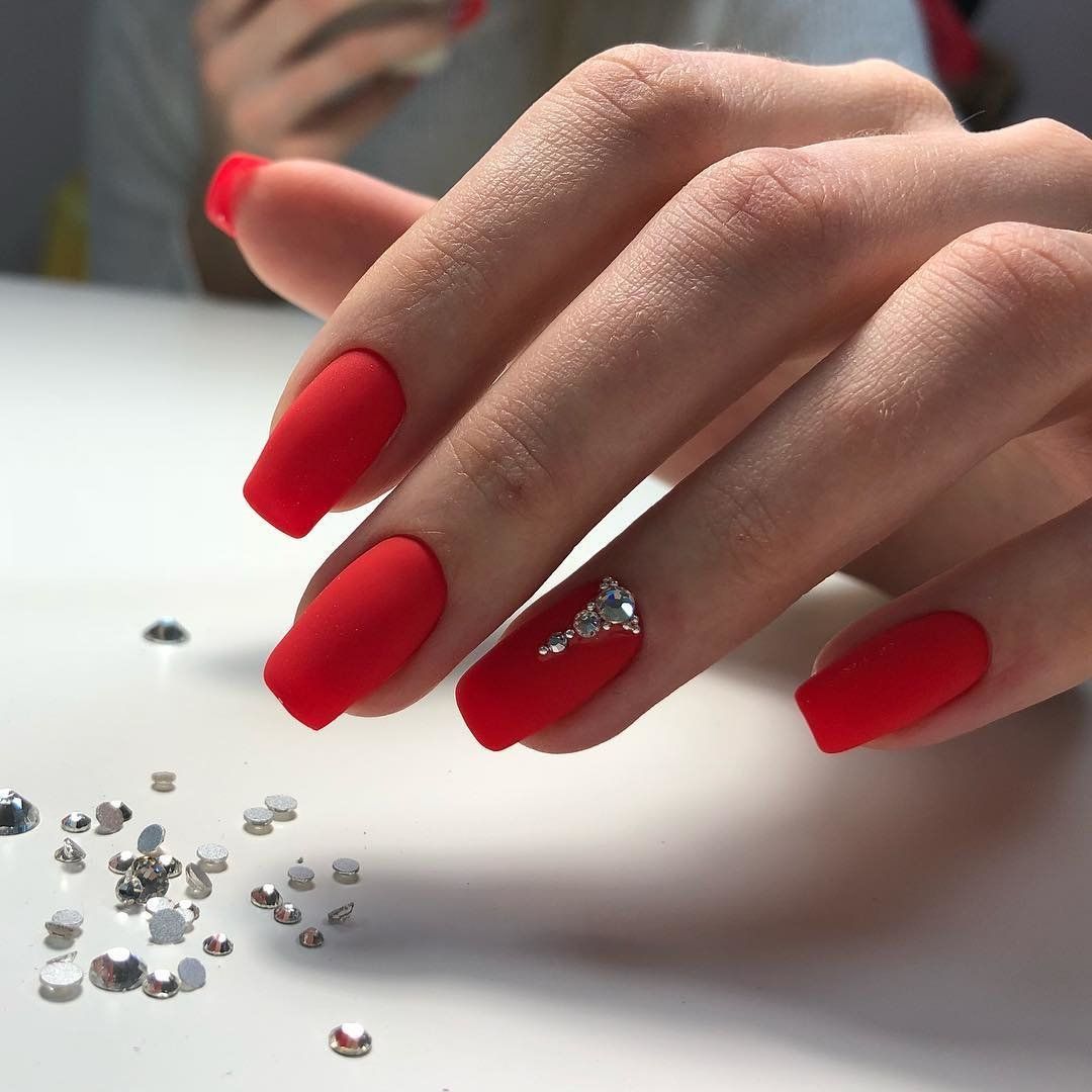 Matte Red Nails 15 Ideas: Timeless Elegance for Your Manicure - Fall ...