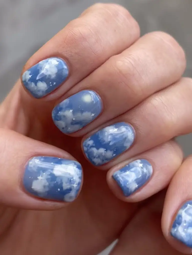 Podzimní modré nehty 2023 15 nápadů: Přijměte sezónu s úžasným designem nehtů