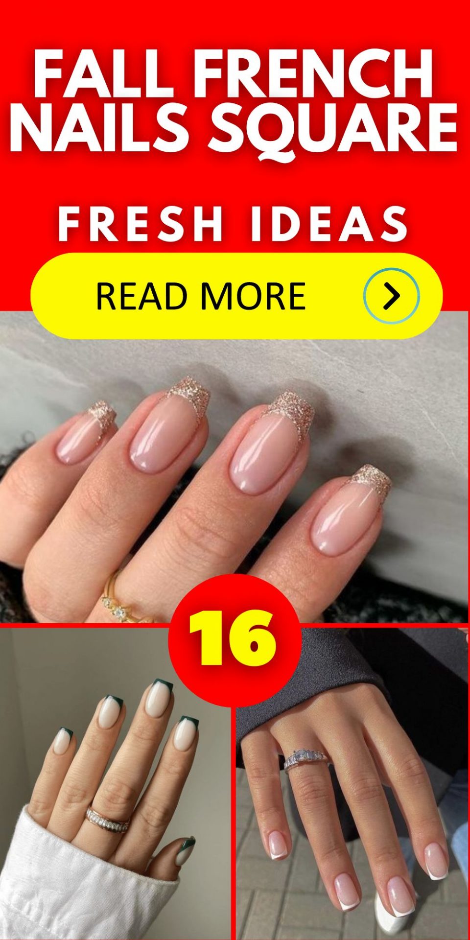 Fall French Nails Square 16 Ideas: Embrace Elegance and Charm - Fall Update Ideas