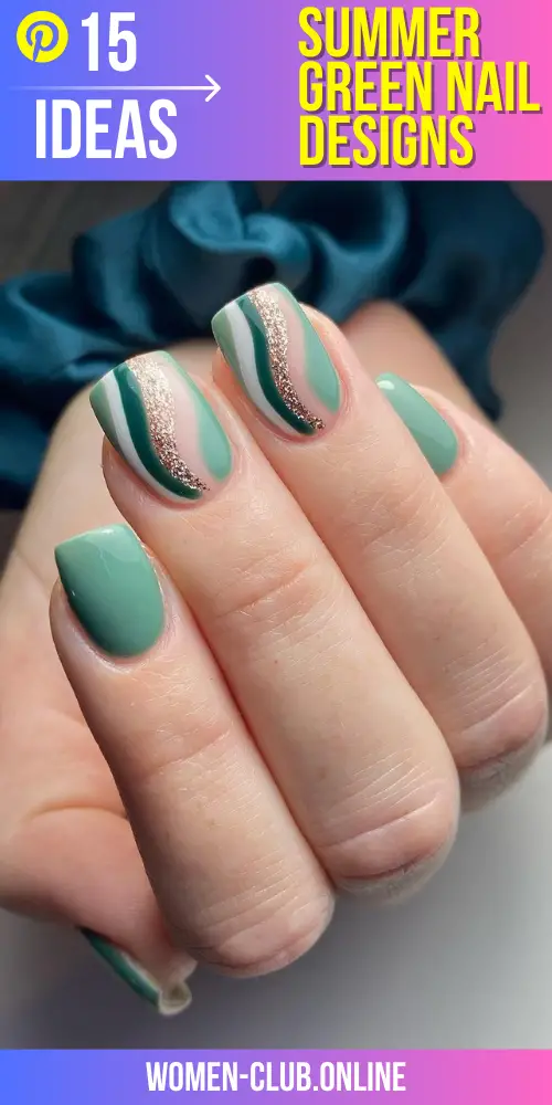 Green Nail Designs 2023 Summer 15 Ideas: A Fresh and Vibrant Look for Your Nails