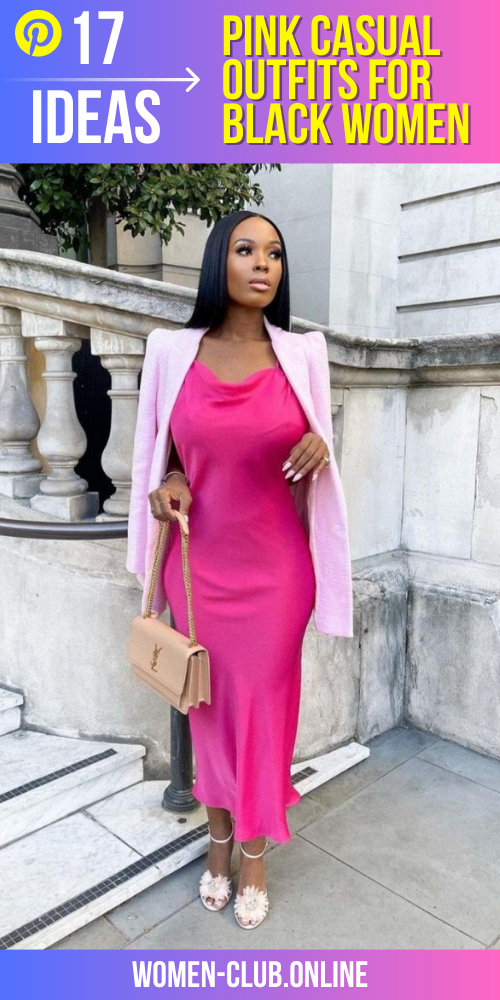 Pink Casual Outfits for Black Women 17 Ideas