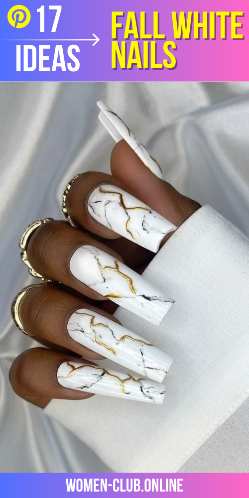 Milky Way: Fall White Nails 2023 - Creamy Nail Colors and Designs