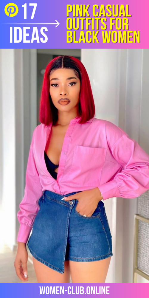 Pink Casual Outfits for Black Women 17 Ideas