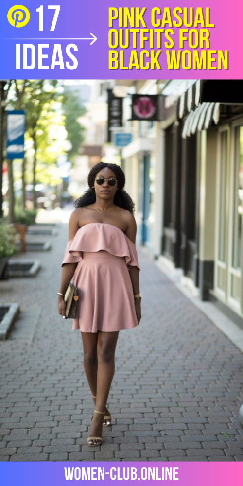 Pink Casual Outfits for Black Women 17 Ideas