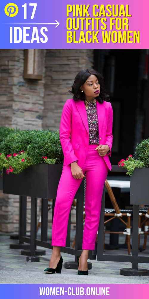 Pink Casual Outfits for Black Women 17 Ideas