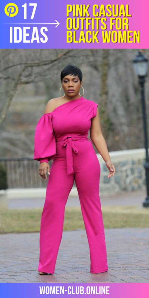 Pink Casual Outfits for Black Women 17 Ideas