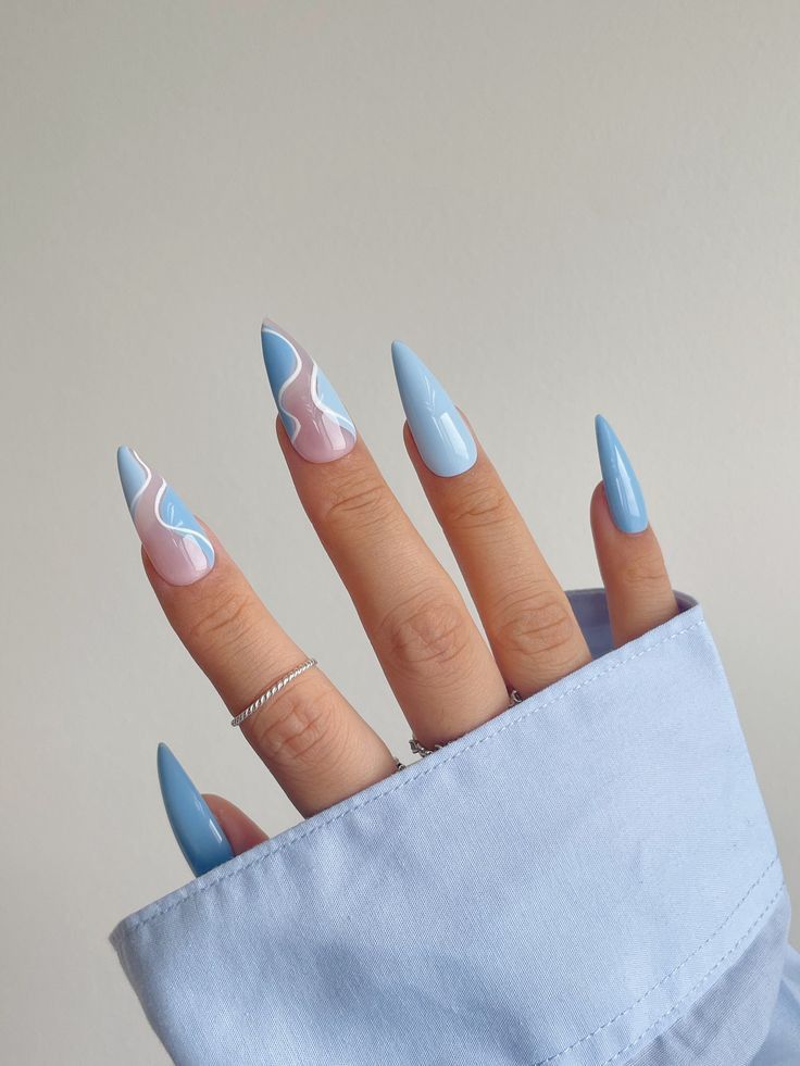 Blue Nails Acrylic 15 Ideas: Embracing Elegance and Versatility