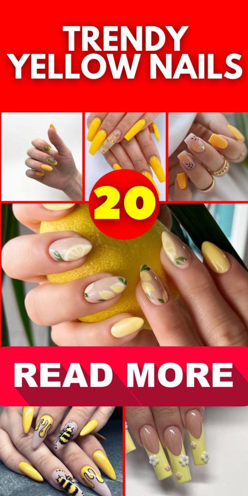 Trendy Yellow Nails 20 Ideas: Embrace the Sunshine with Stylish Nail Art