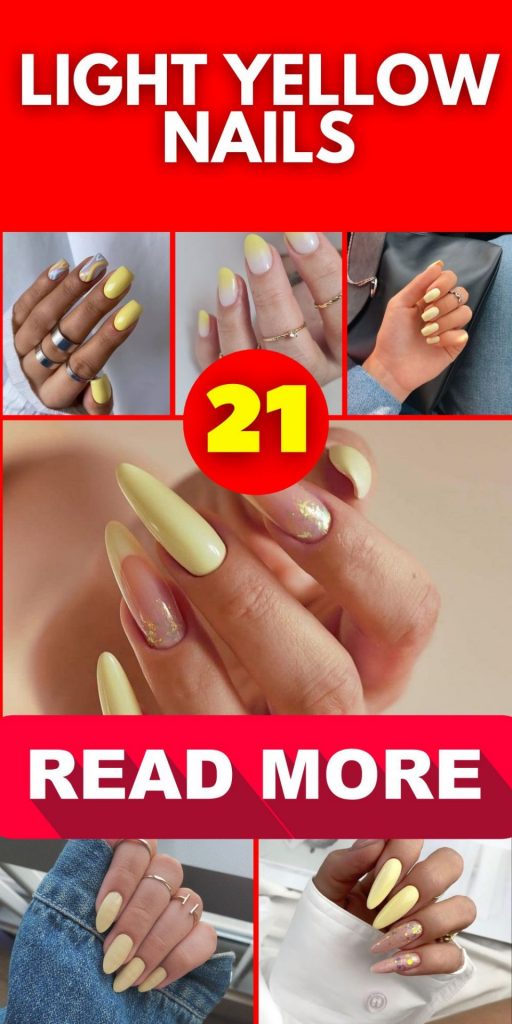 Light Yellow Nails 21 Ideas: Embracing the Sunny Hue for Stylish Nails