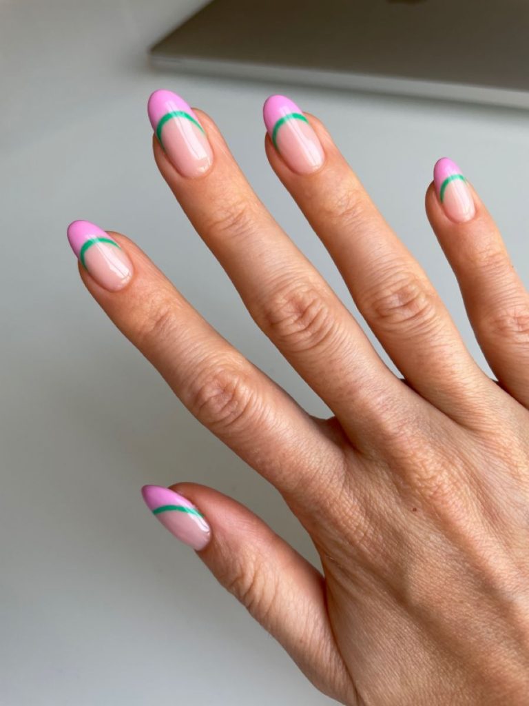 Pink and Green Nails 18 Ideas: A Playful and Chic Combination