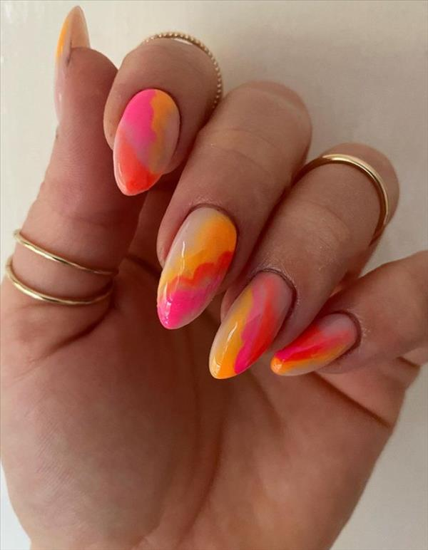 Orange and Pink Nails 20 Ideas: Adding a Splash of Vibrance to Your Style