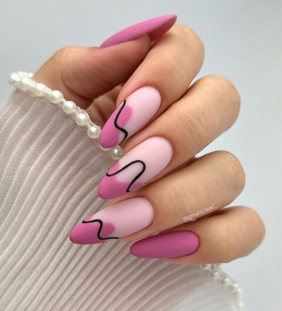 Black and Pink Nails 21 Ideas: Adding a Splash of Chic Contrast to Your Style