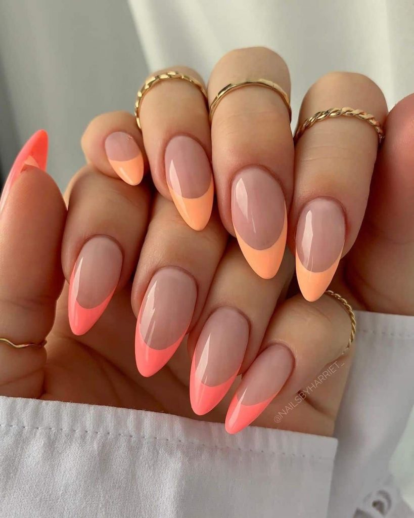 Nails Broskvová barva 22 nápadů: Přijměte eleganci a teplo