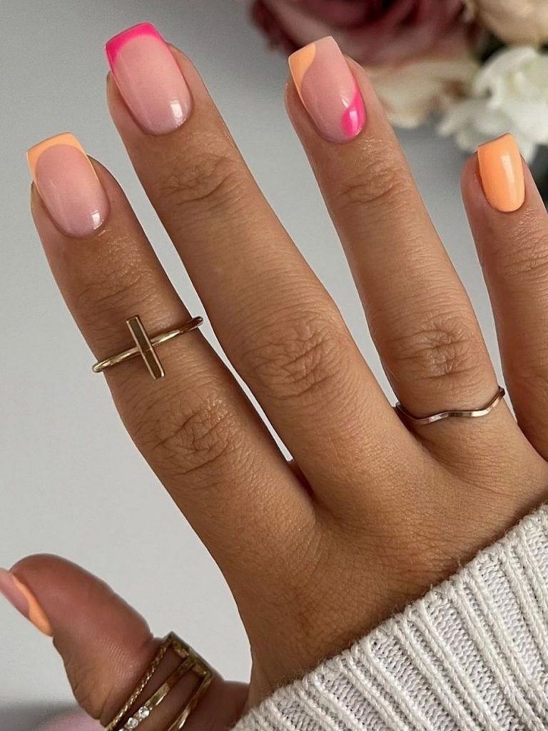 Nails Broskvová barva 22 nápadů: Přijměte eleganci a teplo