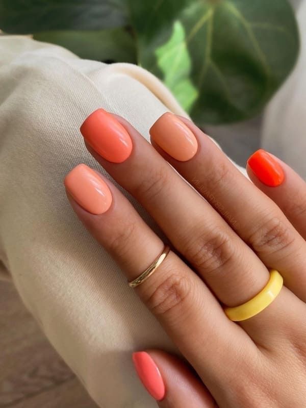 Nails Broskvová barva 22 nápadů: Přijměte eleganci a teplo