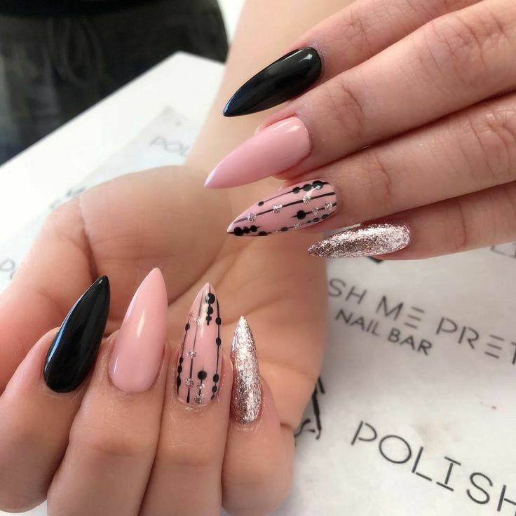 Black and Pink Nails 21 Ideas: Adding a Splash of Chic Contrast to Your Style