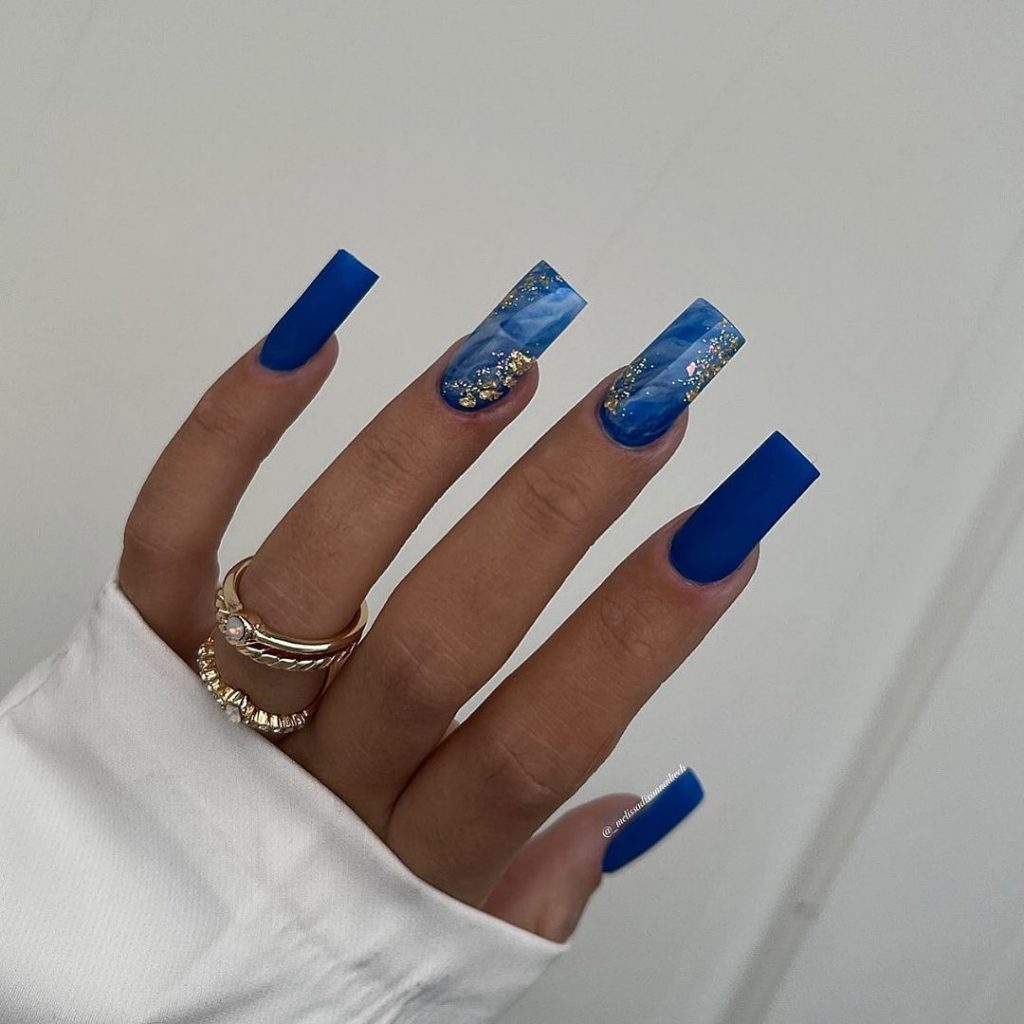 Blue Nails Acrylic 15 Ideas: Embracing Elegance and Versatility