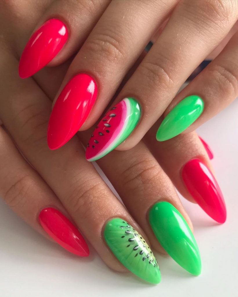 Pink and Green Nails 18 Ideas: A Playful and Chic Combination