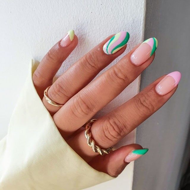 Pink and Green Nails 18 Ideas: A Playful and Chic Combination