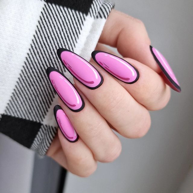 Black and Pink Nails 21 Ideas: Adding a Splash of Chic Contrast to Your Style