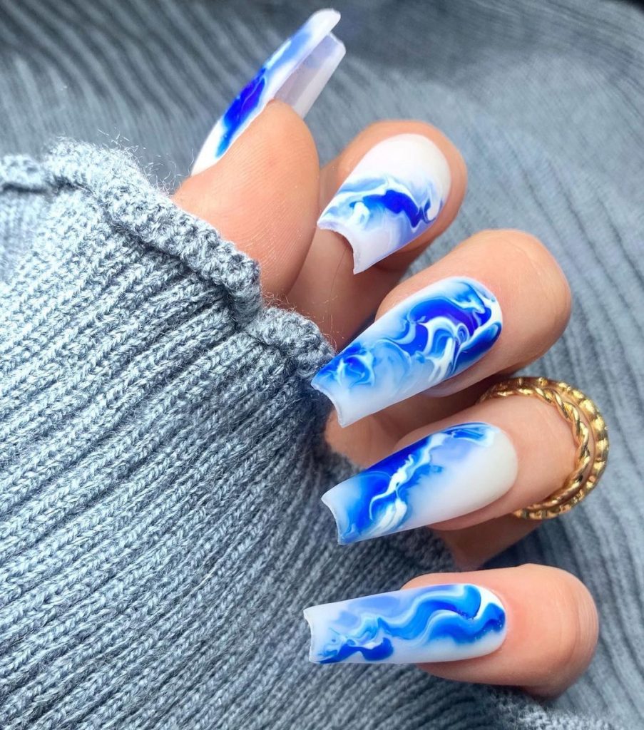 Blue and White Nails 18 Ideas: Embrace Elegance with Stunning Nail Designs