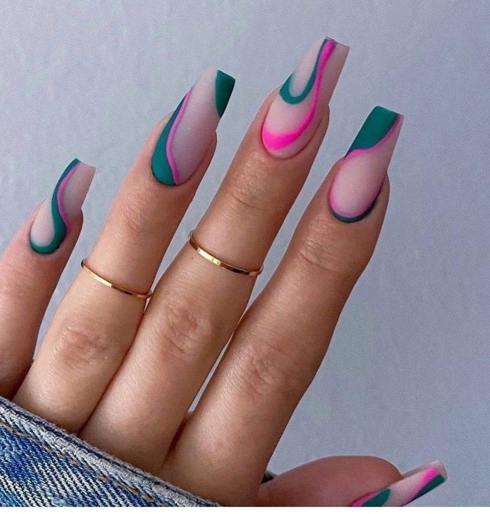 Pink and Green Nails 18 Ideas: A Playful and Chic Combination