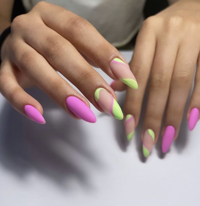 Pink and Green Nails 18 Ideas: A Playful and Chic Combination