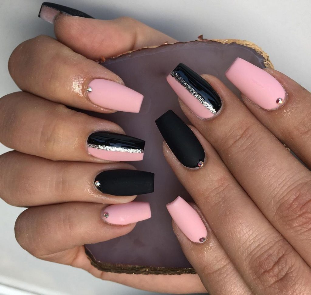 Black and Pink Nails 21 Ideas: Adding a Splash of Chic Contrast to Your Style