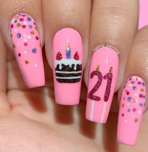 Birthday Nail 16 Ideas: Adding Glamour to Your Special Day