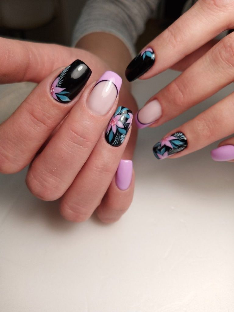 Black and Pink Nails 21 Ideas: Adding a Splash of Chic Contrast to Your Style