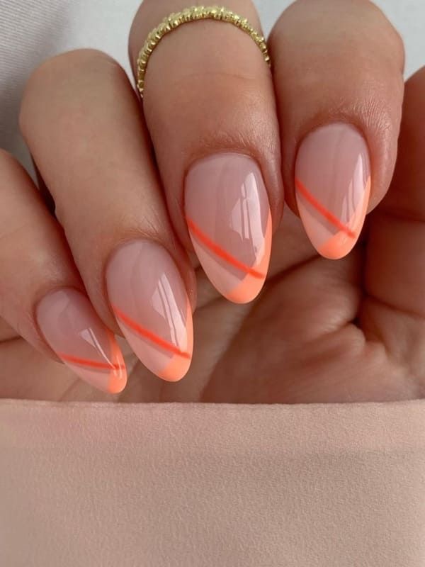 Nails Broskvová barva 22 nápadů: Přijměte eleganci a teplo