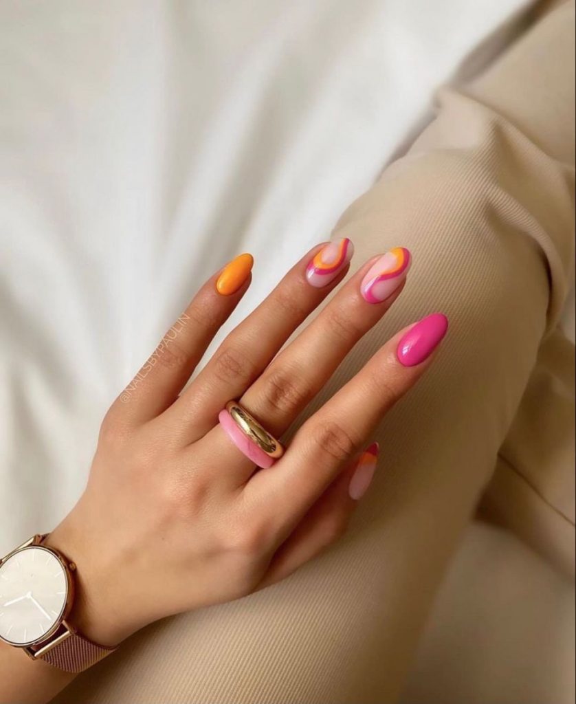 Orange and Pink Nails 20 Ideas: Adding a Splash of Vibrance to Your Style