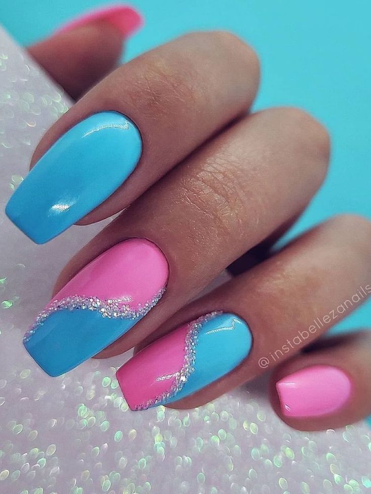 Pink and Blue Nails 18 Ideas: Unleash Your Creative Side!