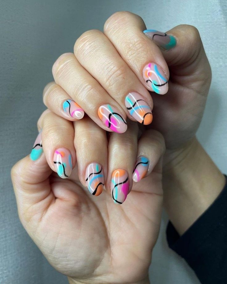 Winter Multicolor Nails 2023-2024 18 Ideas: A Colorful Guide to Nail Trends