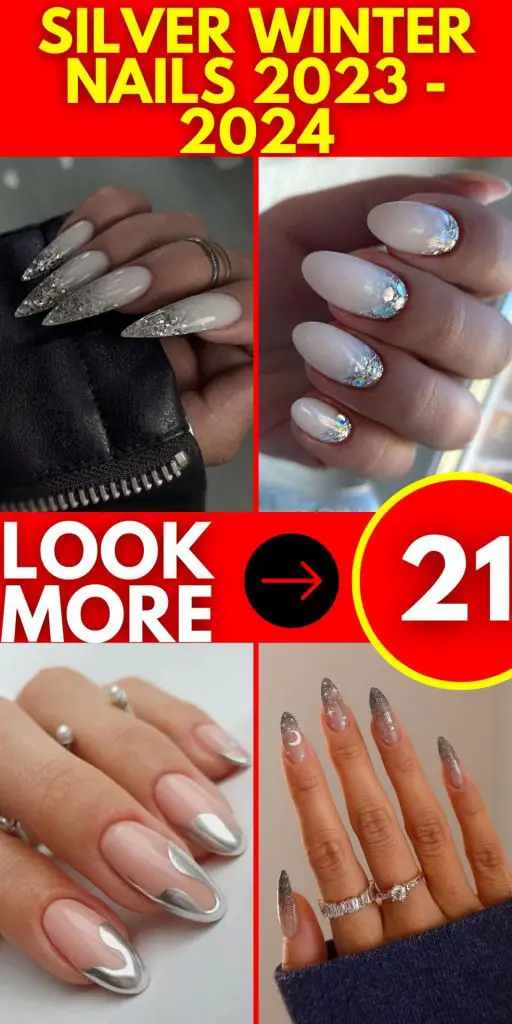 Silver Winter Nails 2023 - 2024 21 Ideas: Shimmering Elegance for the ...