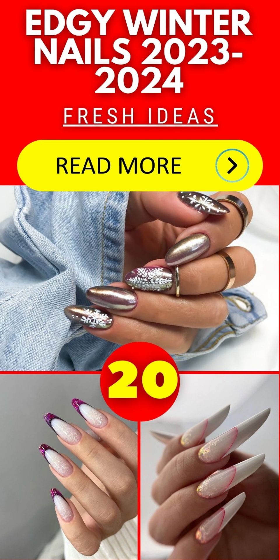 Edgy Winter Nails 2023-2024 20 Ideas: Rock Your Cold-Weather Look with ...