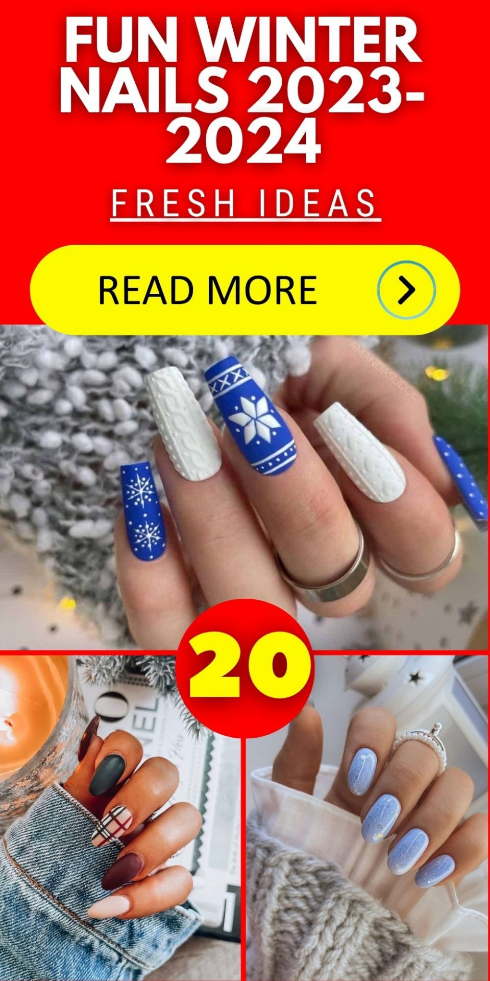 Fun Winter Nails 2023-2024 20 Ideas - women-club.online